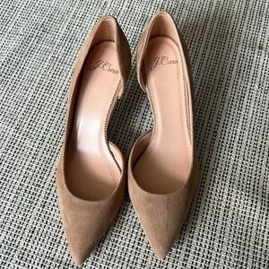 J crew heels. Beige. New, never worn. Size 7